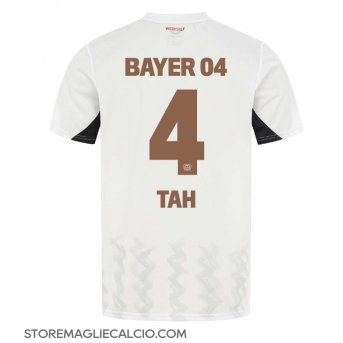 Bayer Leverkusen Jonathan Tah #4 Maglia Gara Trasferta Repliche 2024-25 Maniche Corte